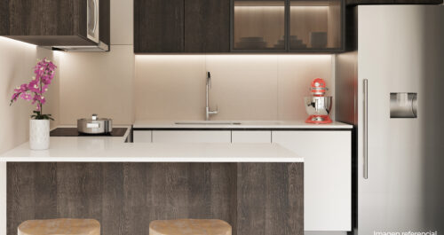 cocina amplia departamentos Plaza Egaña